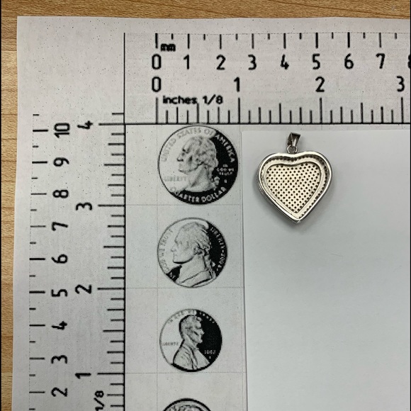 Sterling silver heartcharm with 16” box chain - Picture 4 of 5